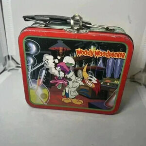 Vintage Woody Woodpecker Mad Scientist Mini Lunch Box Tin 1997 Pre-owned